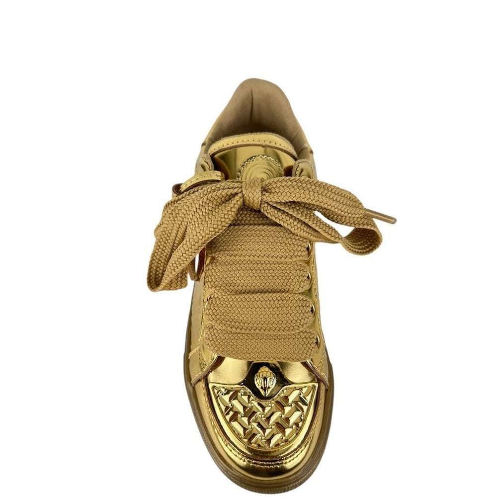 Kurt Geiger Southbank Tag Leather Gold Sneakers 94