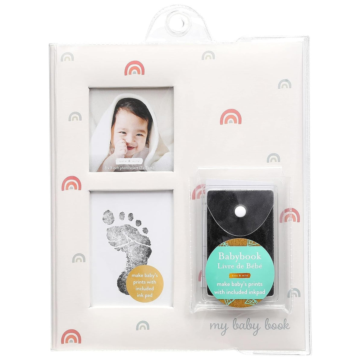 Kate & Milo Baby’s First Year Milestone Moment, Memory Journal Baby Book Rainbow0