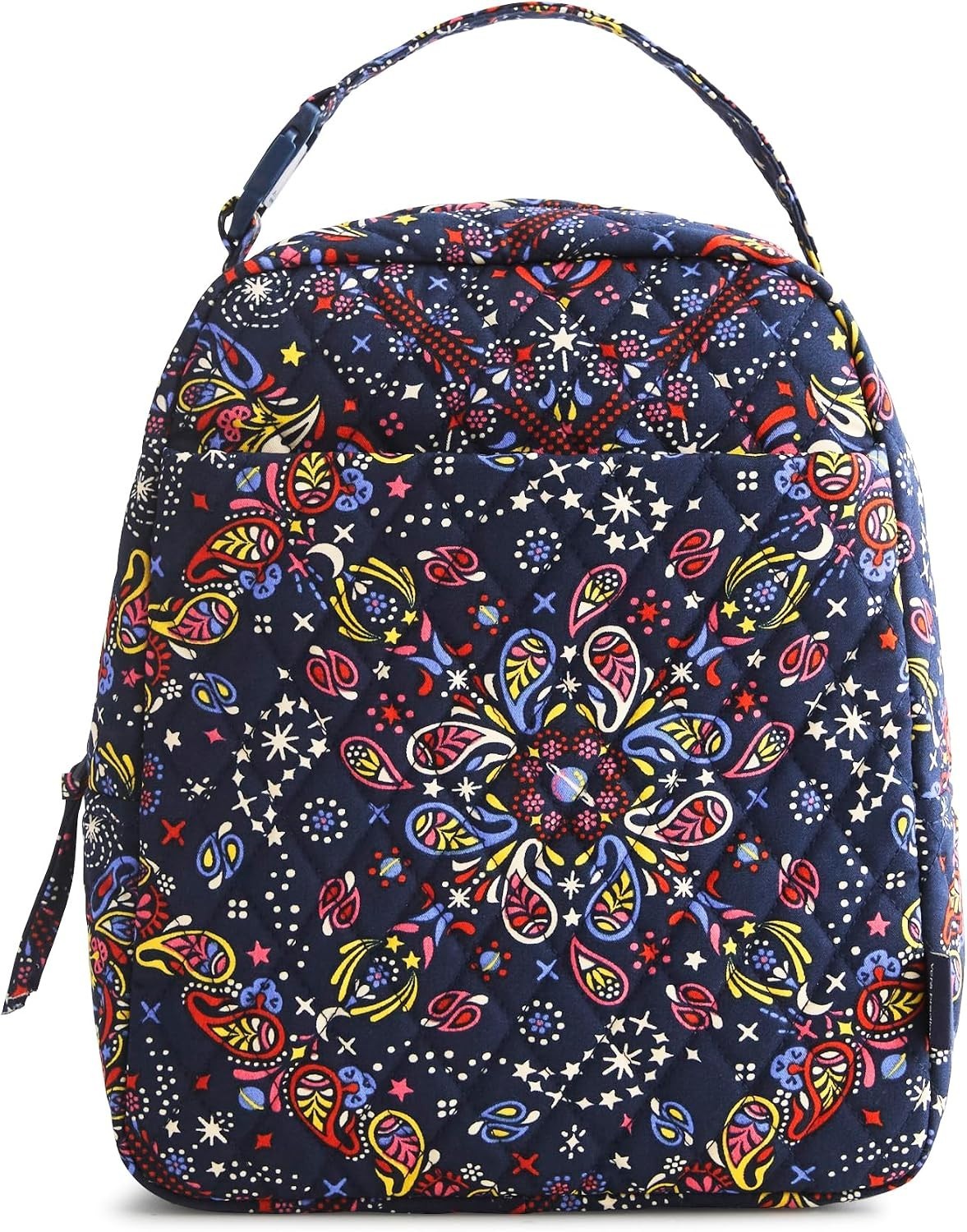 Vera Bradley Premium Cotton Large Lunch Bag, Starry Paisley, One Size, Paisley3