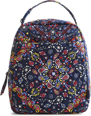 Vera Bradley Premium Cotton Large Lunch Bag, Starry Paisley, One Size, Paisley3