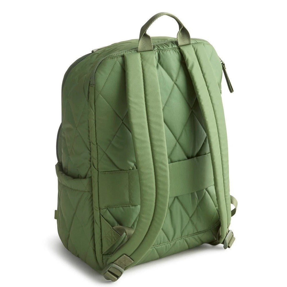 Vera Bradley Essential Large Backpack Pearlized Cedar Green1