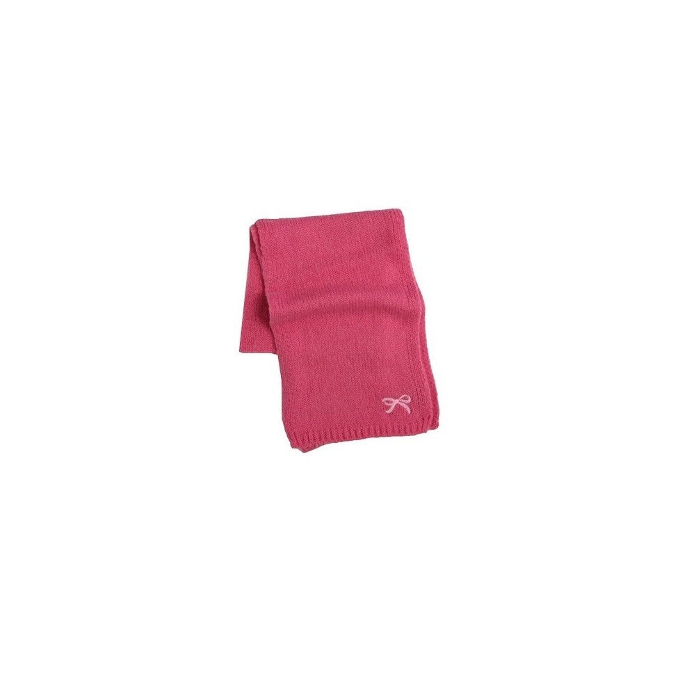 Roffe Women's Embroidered Bow Scarf Fuscia O/S1