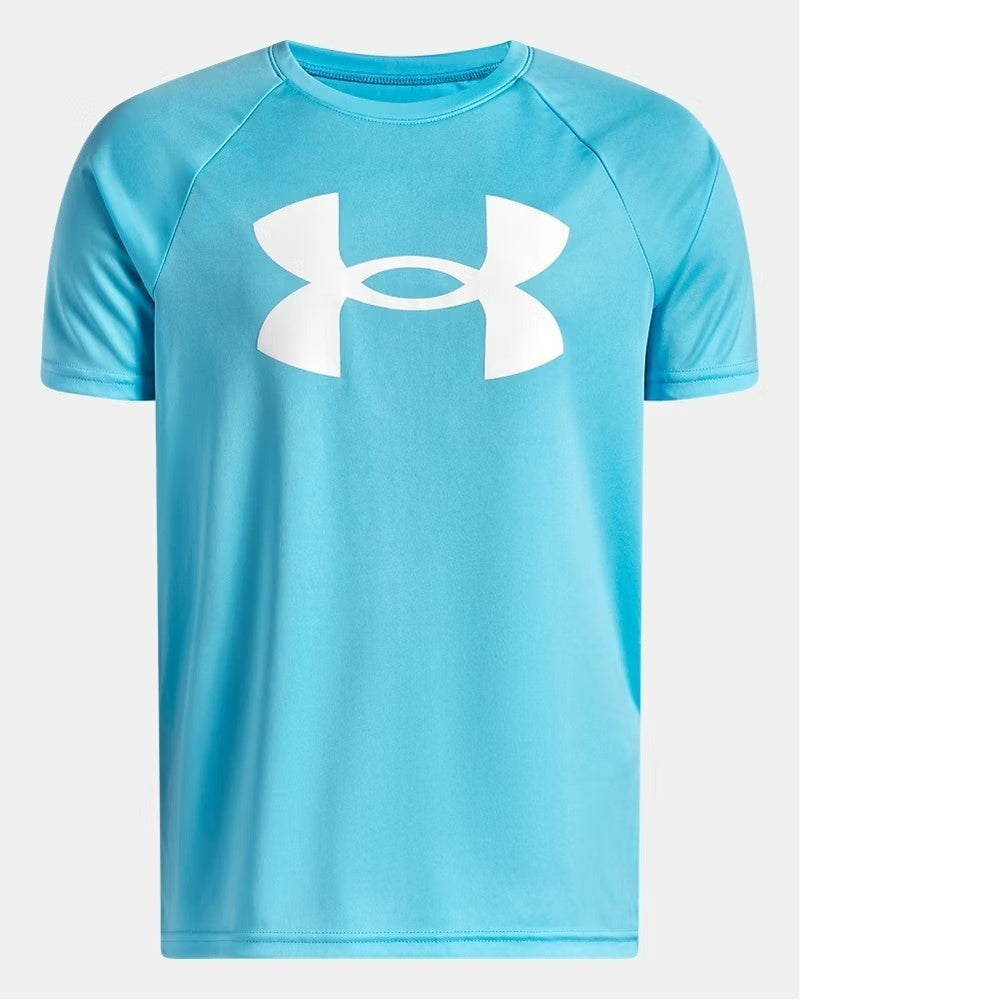 Under Armour Tech Big Logo Shirts Fresco Blue YLG0