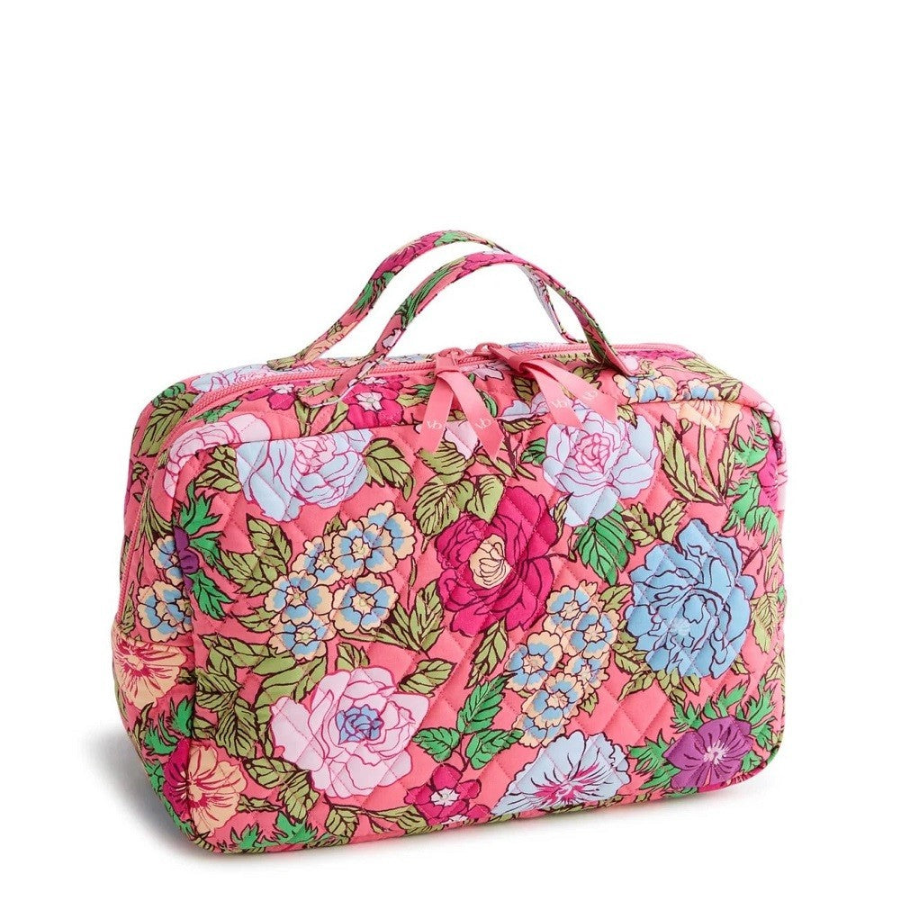 Vera Bradley Women's Outlet XL Cosmetic Bag Vibrant Gardenias 0