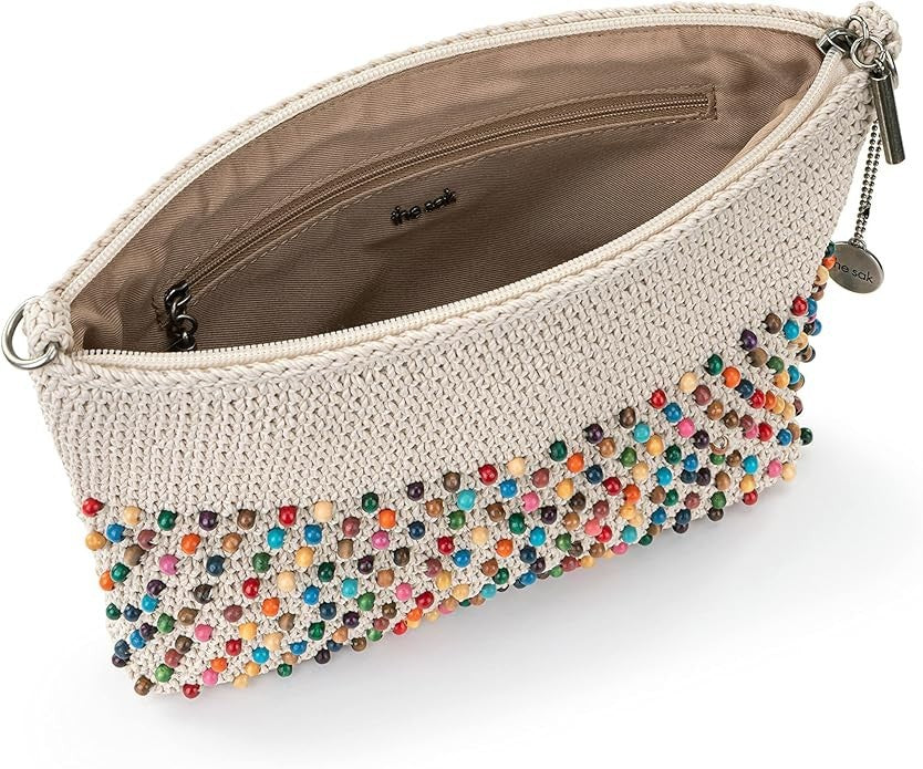 The Sak Women's Lumi Convertible Crossbody Ecru Multi Bead3