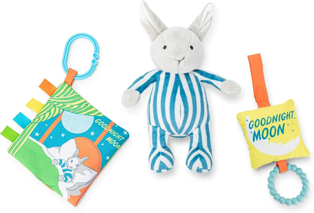 KIDS PREFERRED Good Night Moon Stuffed Animal Bunny Rabbit 3 Piece Gift Set1