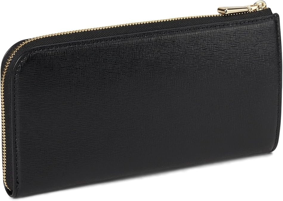 Kate Spade New York Devin Saffiano Leather Zip Around Continental Wallet, Black1