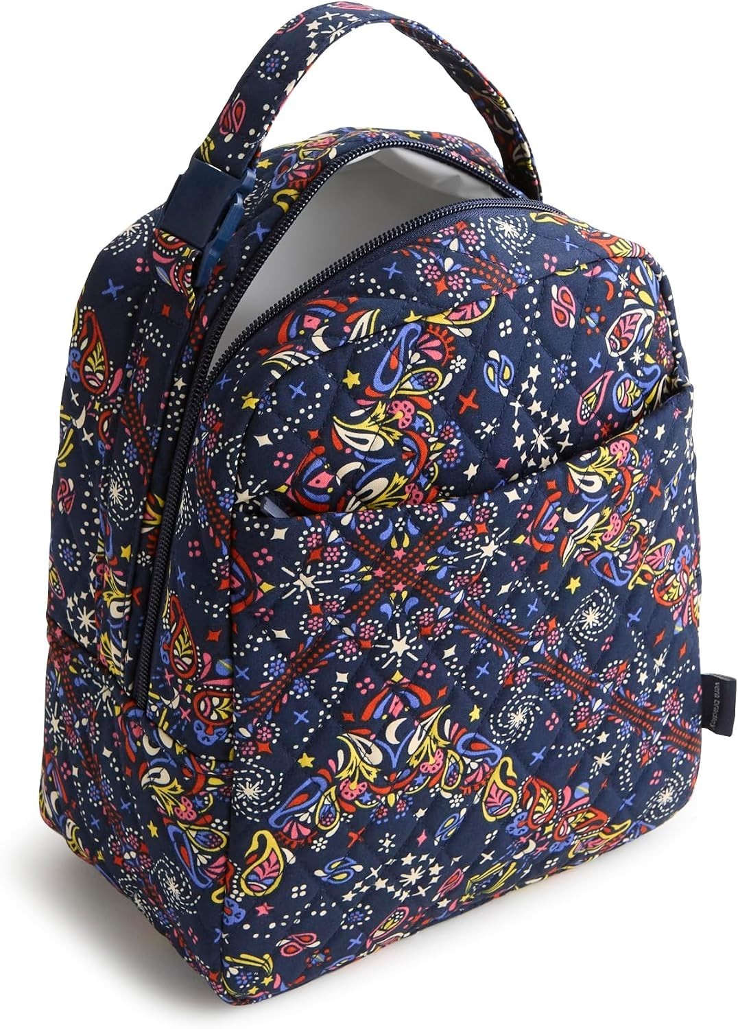 Vera Bradley Premium Cotton Large Lunch Bag, Starry Paisley, One Size, Paisley2