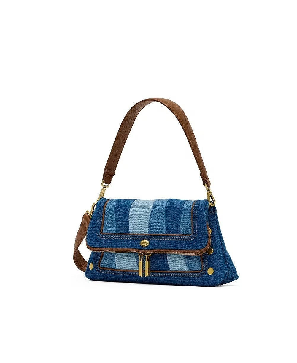 Hammitt Beverly Medium Denim Shoulder Bag Silverlake0