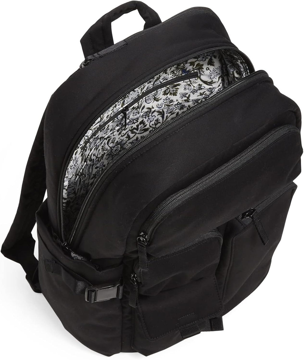 Vera Bradley Women's Cotton Utility Large Backpack, Black, One Size1
