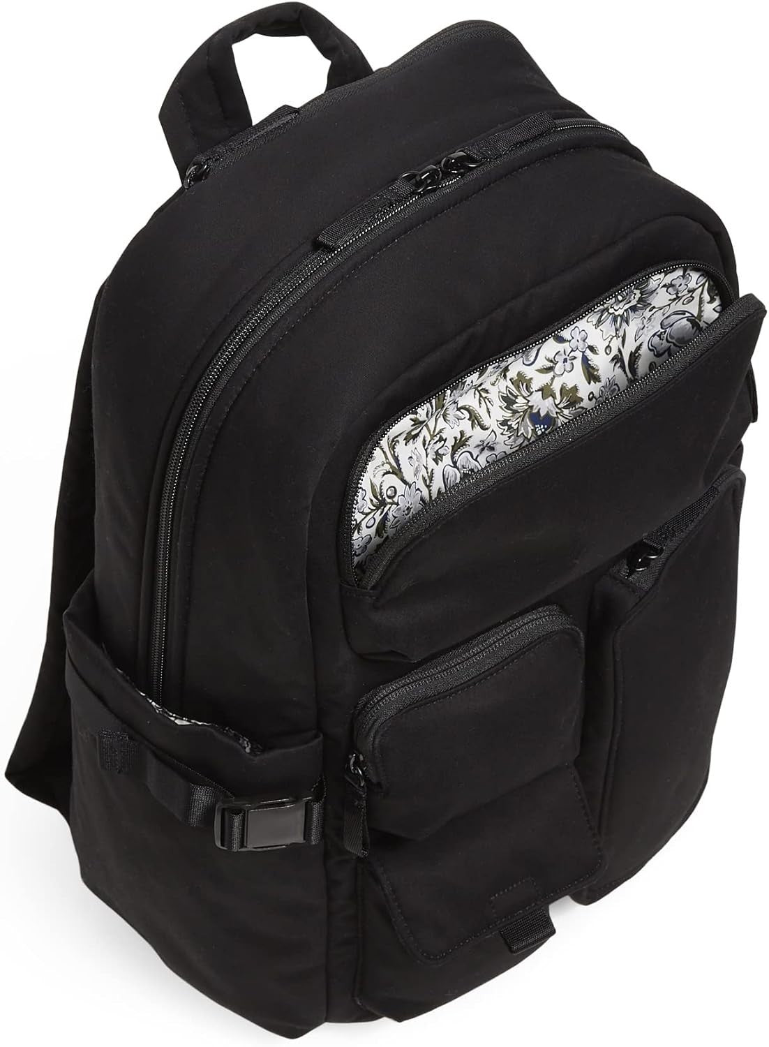 Vera Bradley Women's Cotton Utility Large Backpack, Black, One Size2