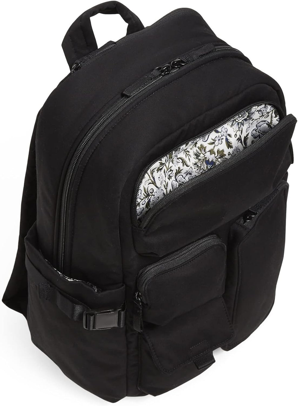 Vera Bradley Women's Cotton Utility Large Backpack, Black, One Size2