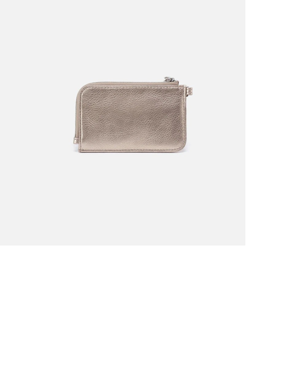 Hobo Women's Tabby Card Wristlet In Metallic Leather - Cameo Quartz1