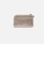 Hobo Women's Tabby Card Wristlet In Metallic Leather - Cameo Quartz1