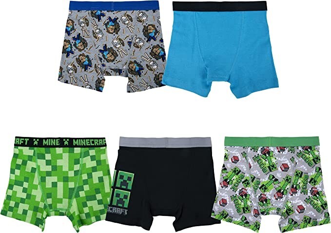 Minecraft Boys 5-Pack Boxer Briefs Underwear  Multicolor Size 60