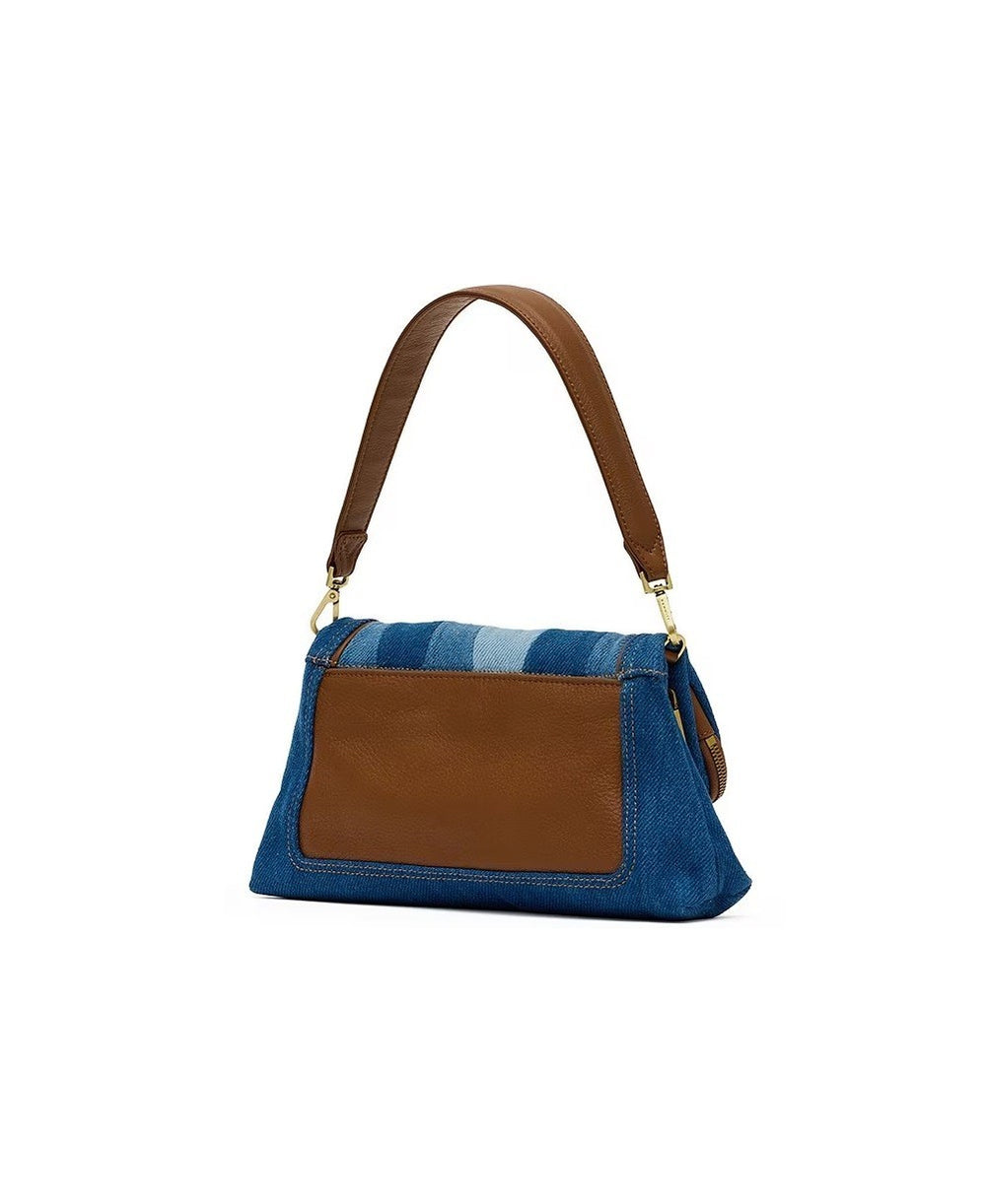 Hammitt Beverly Medium Denim Shoulder Bag Silverlake1