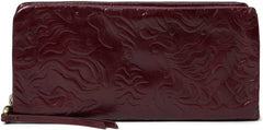 HOBO Women's Eliza Grain Leather Construction Wallet Merlot One Size0