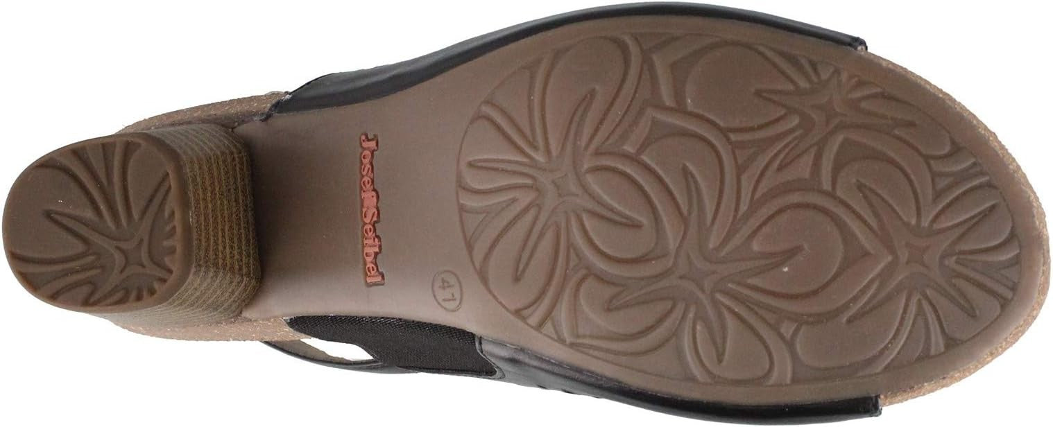 Josef Seibel Women's Rose 27 Heeled Sandal, Black, 37 Medium 6.5 US2