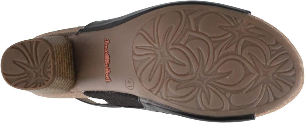Josef Seibel Women's Rose 27 Heeled Sandal, Black, 37 Medium 6.5 US2