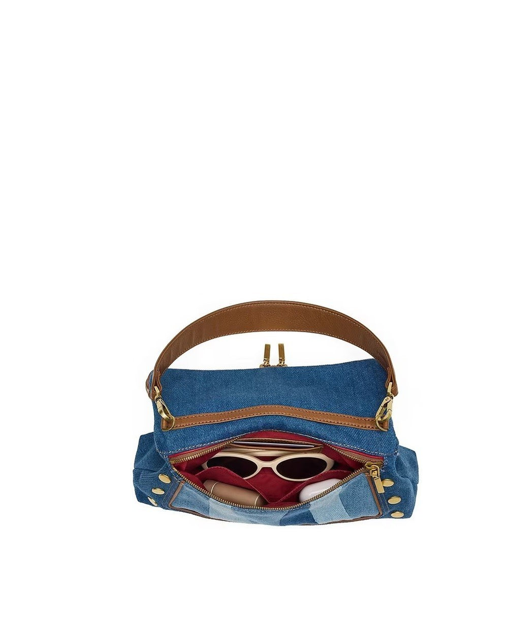 Hammitt Beverly Medium Denim Shoulder Bag Silverlake2