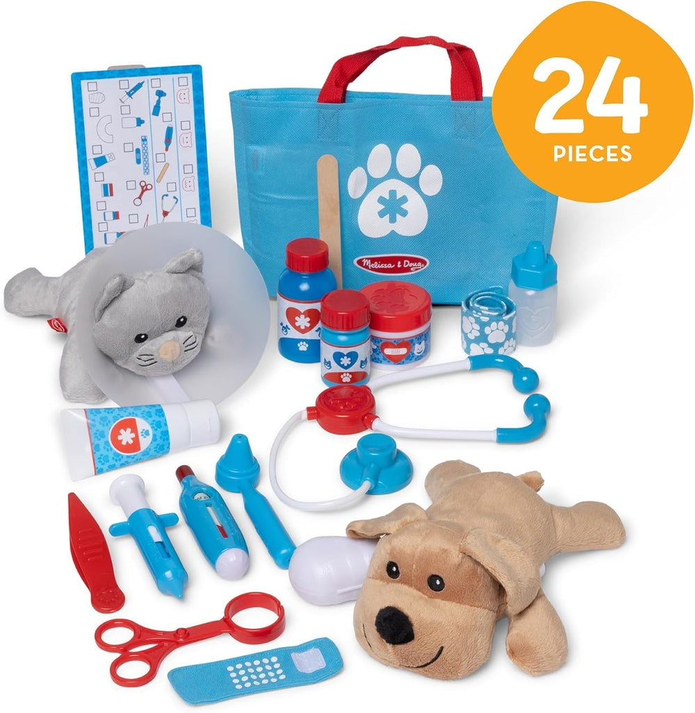 Melissa & Doug Examine & Treat Pet Vet Play Set, 24-Piece Animal Doctor Playset4