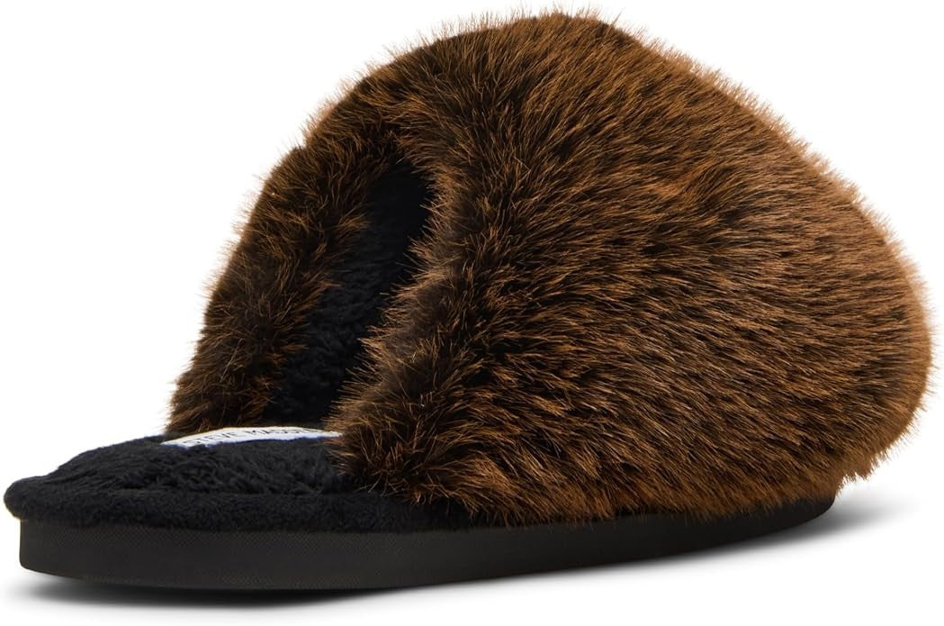 Steve Madden Women's Poof Slipper Brown 8 6