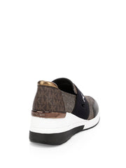 Michael Kors Women's Felix Trainers Glitter Chain Mesh Bronze Anthracite 8M1