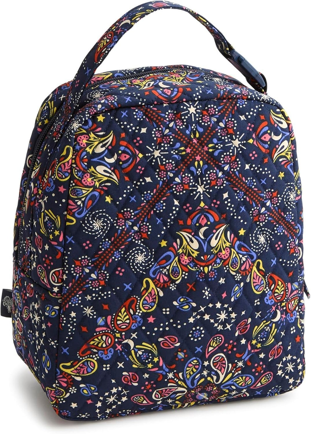 Vera Bradley Premium Cotton Large Lunch Bag, Starry Paisley, One Size, Paisley1