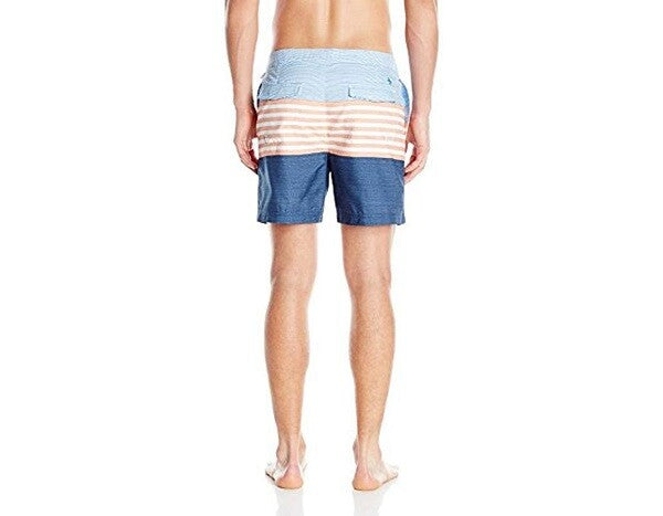 Original Penguin Men's Engineered Stripe Volley Swim Trunk - Size 381