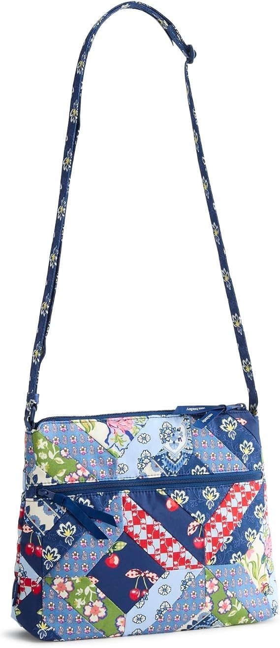 Vera Bradley Women's Cotton Zip Hipster Crossbody Bag Trellis Patchwork1