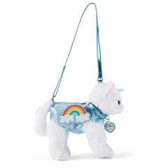 Poochie & Co Little Girls Plush Animal Shaped Cat Purse, Sequin Blue/White1