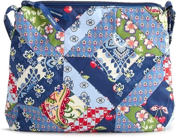 Vera Bradley Women's Cotton Zip Hipster Crossbody Bag Trellis Patchwork2