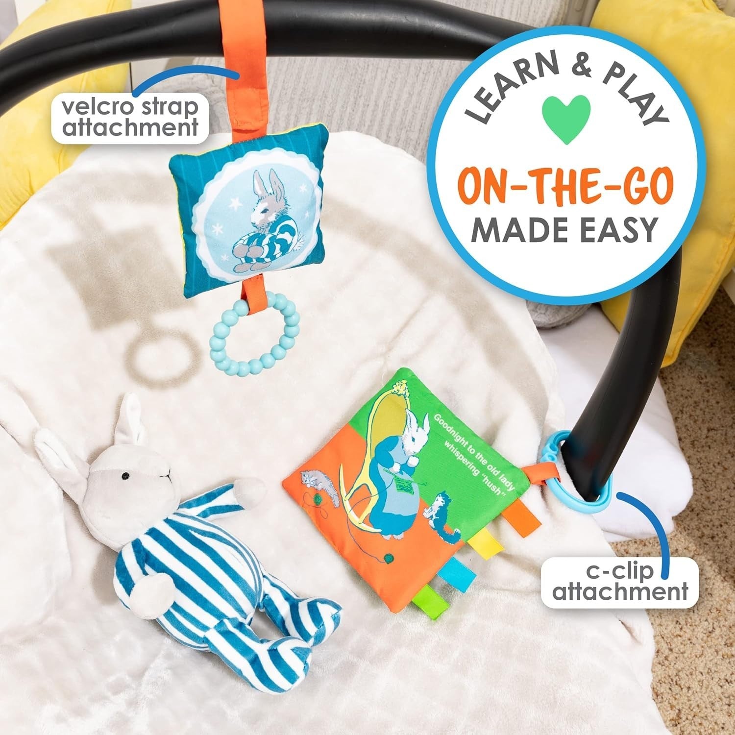 KIDS PREFERRED Good Night Moon Stuffed Animal Bunny Rabbit 3 Piece Gift Set3