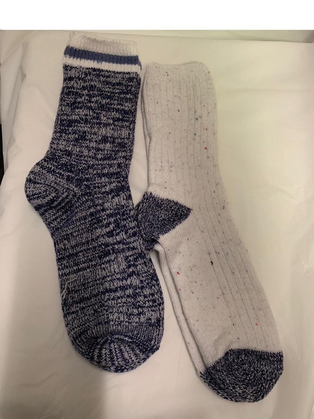 Jane And Bleecker Women's 2 Pairs Crew Socks Navy Size 4101
