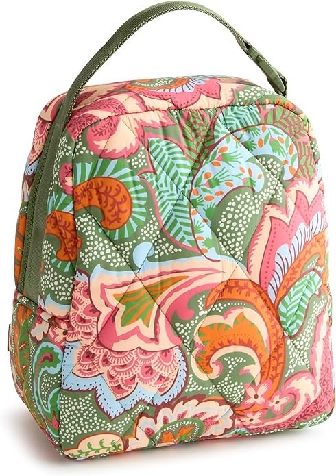 Vera Bradley Featherweight Large Lunch Bag, Leaf Me Not Paisley, One Size1