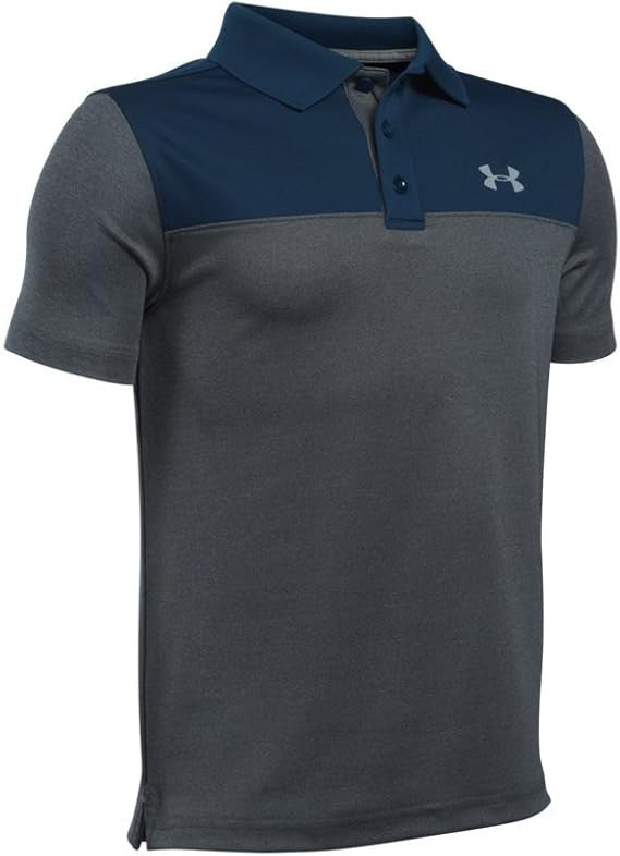 Under Armour Boy's UA Performance Blocked YSM Carbon Heather0