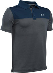 Under Armour Boy's UA Performance Blocked YSM Carbon Heather0