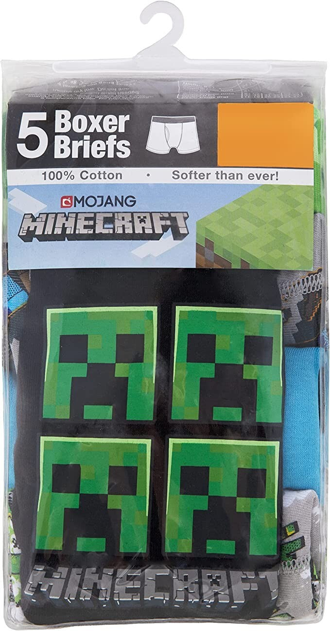 Minecraft Boys 5-Pack Boxer Briefs Underwear  Multicolor Size 61