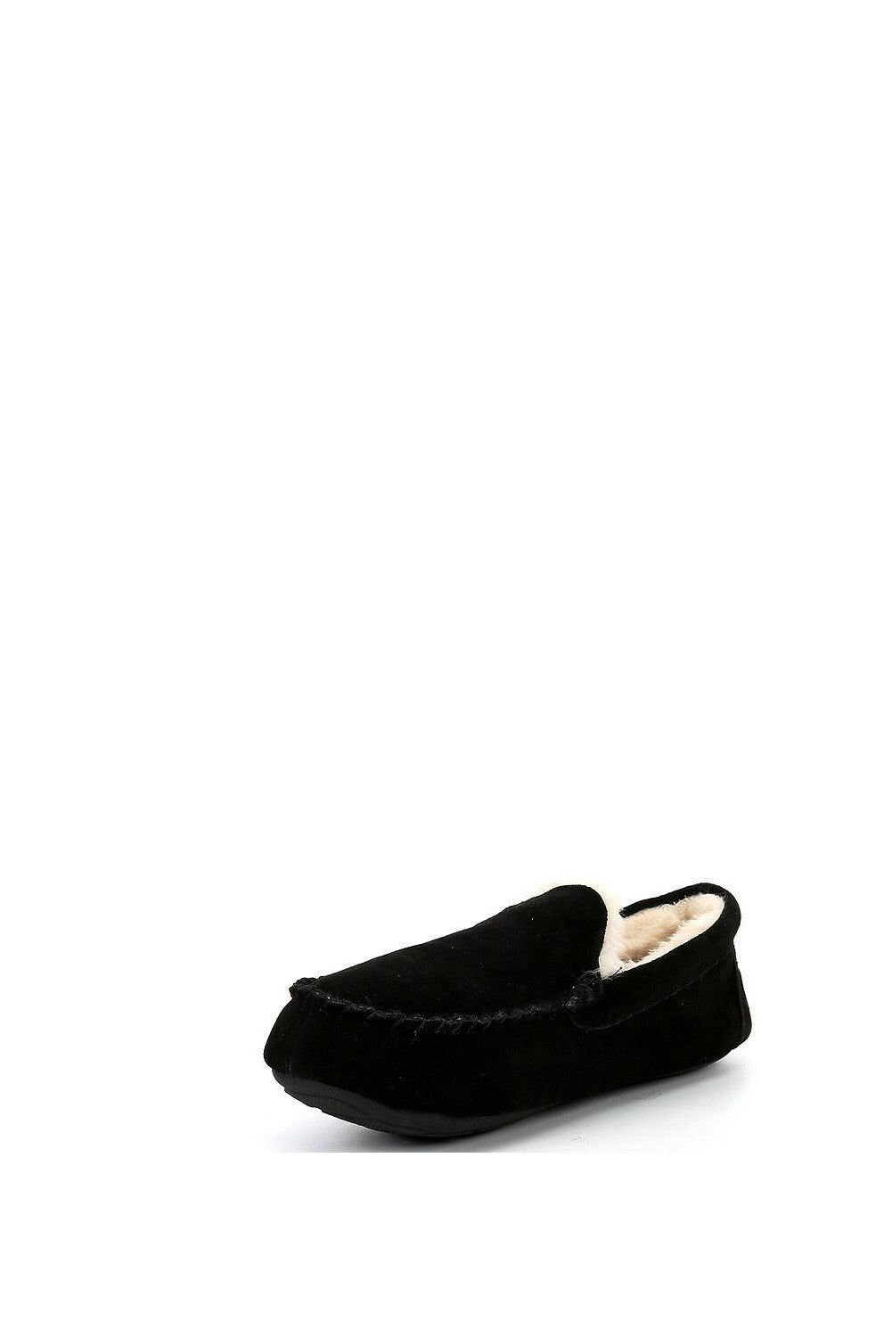 Cremieux Men's Genuine Suede Moccasin Slippers Black Large 11-123